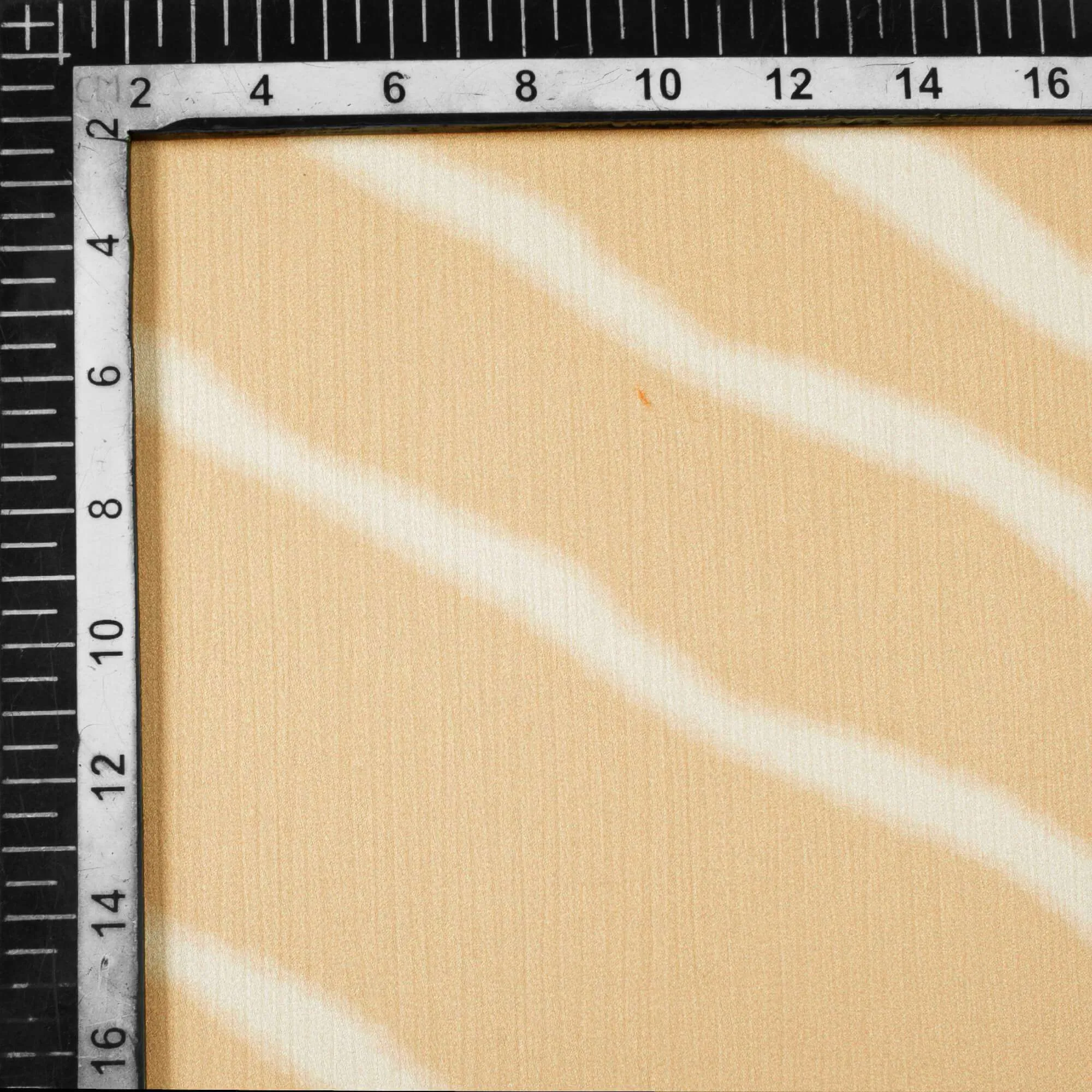 Beige And Cream Leheriya Pattern Digital Print Chiffon Satin Fabric