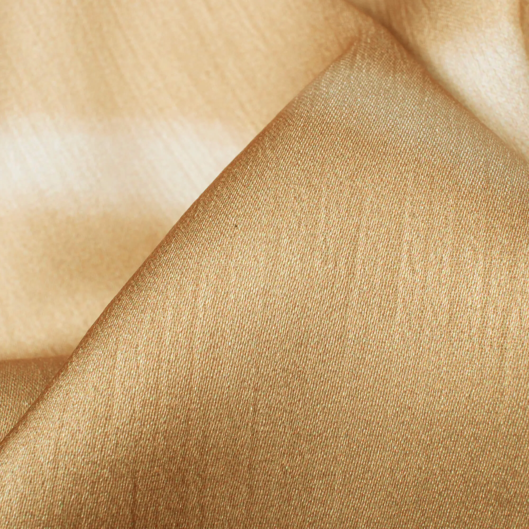 Beige And Cream Leheriya Pattern Digital Print Chiffon Satin Fabric