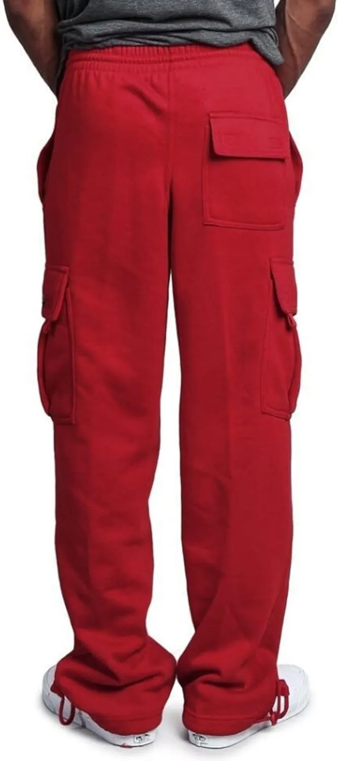 Cargo Pants For Men Mens Trendy Heavyweight Cargo Fleece Sweatpants Stretch Elastic Sports Jogger Trousers Pants