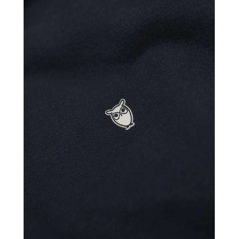 Elm Zip Hoody Sweatshirt Navy Knowledge Cotton Apparel