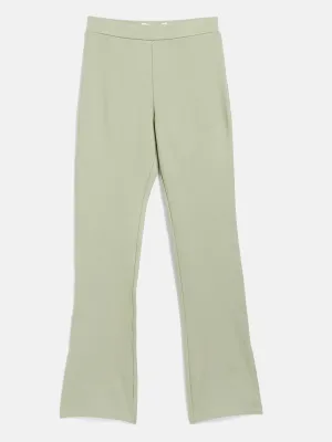 Girls English Green Side Slit Bell Bottom Pants
