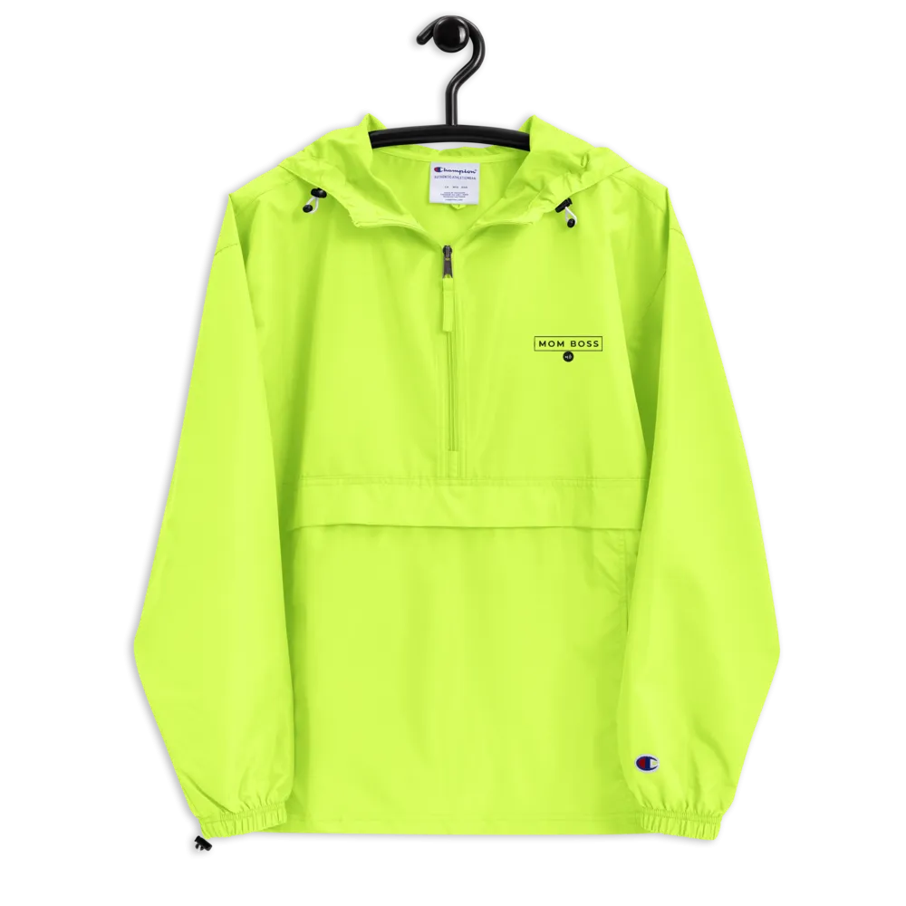 Mom Boss Embroidered Champion Packable Jacket