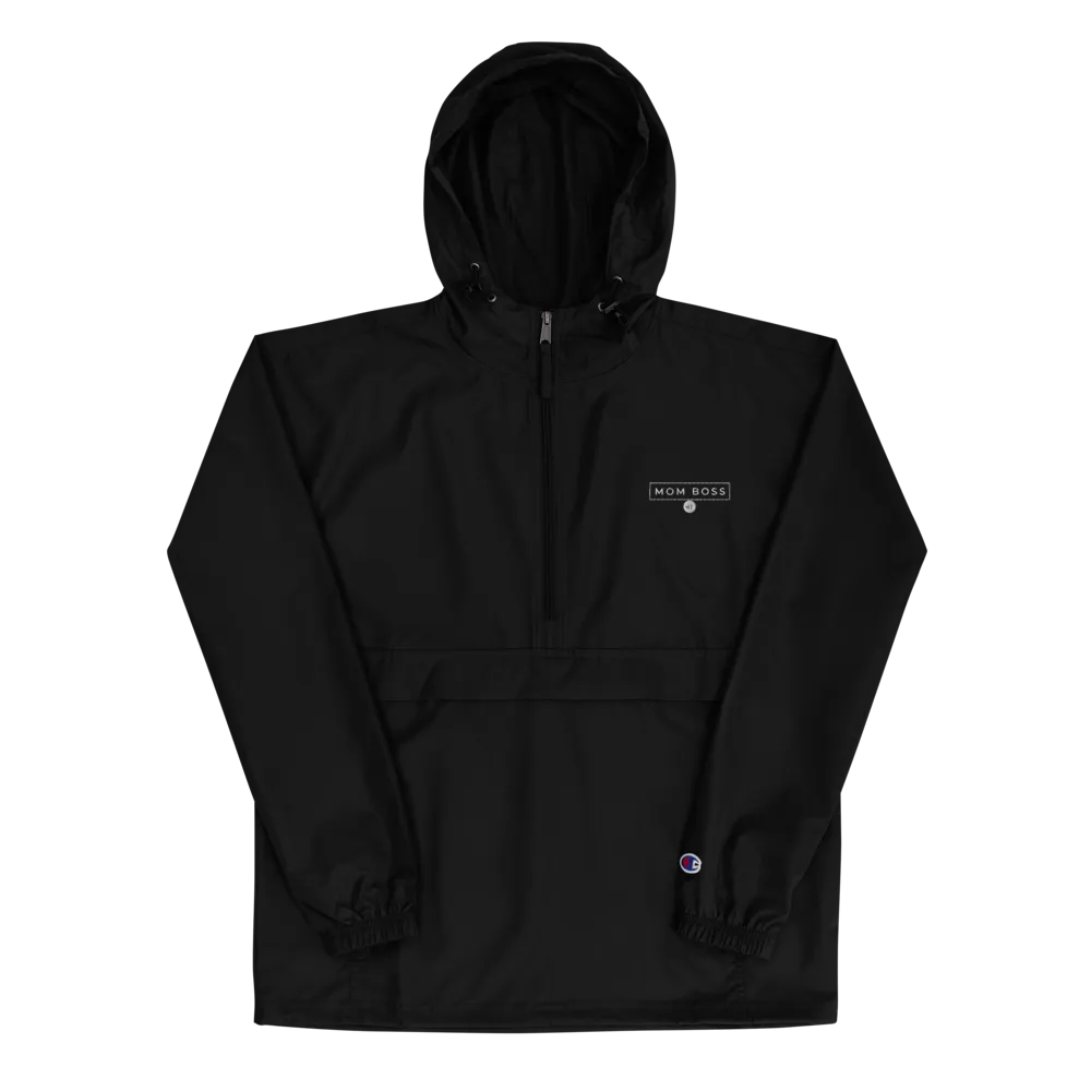 Mom Boss Embroidered Champion Packable Jacket