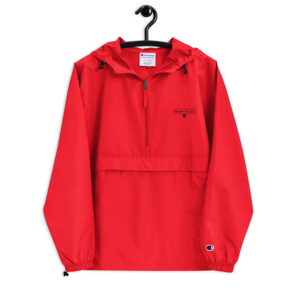 Mom Boss Embroidered Champion Packable Jacket