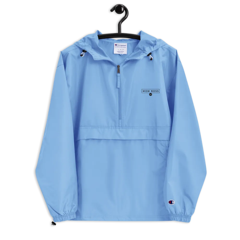 Mom Boss Embroidered Champion Packable Jacket