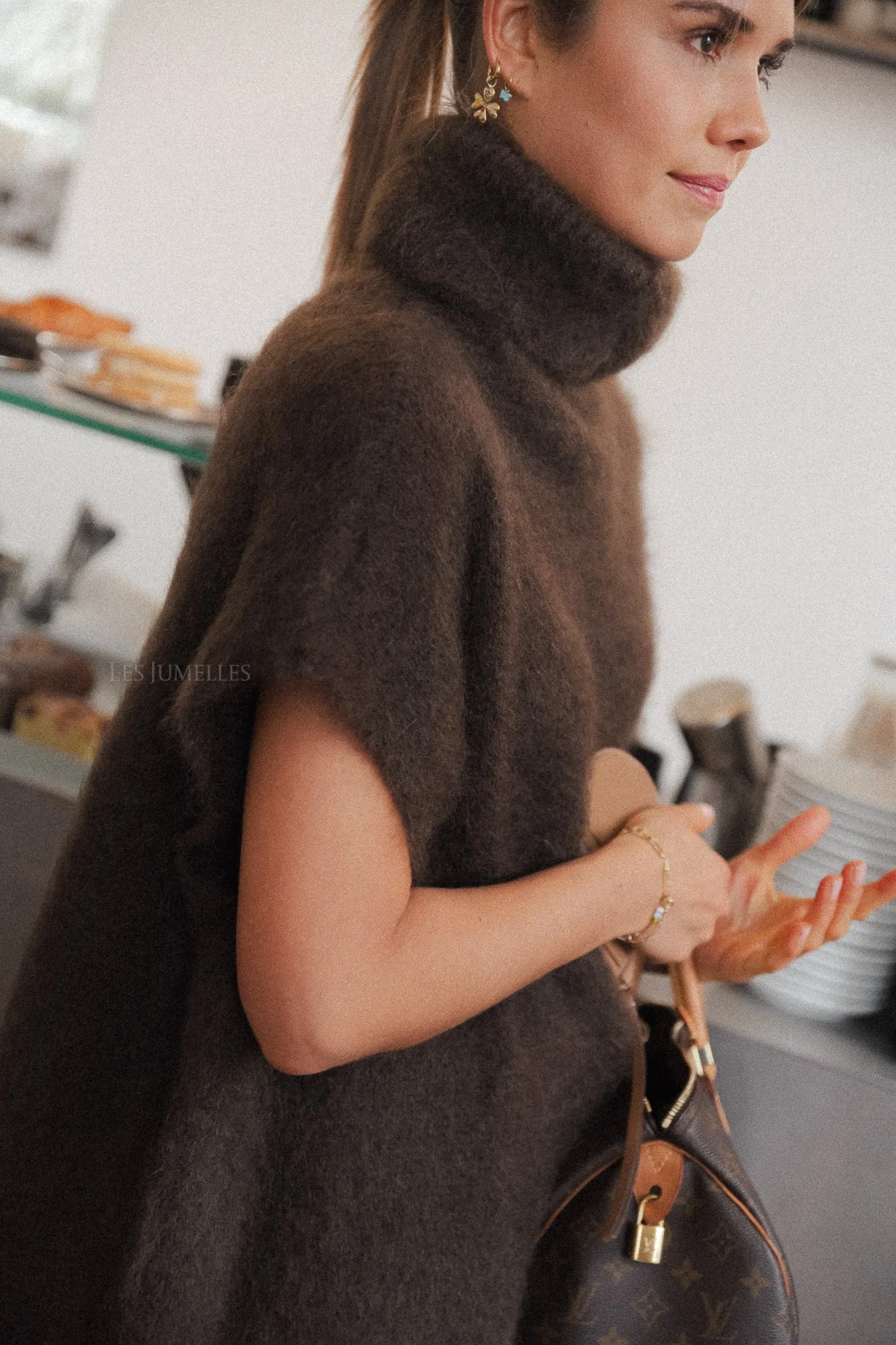 Brown Ruth Mohair Rollneck Sweater