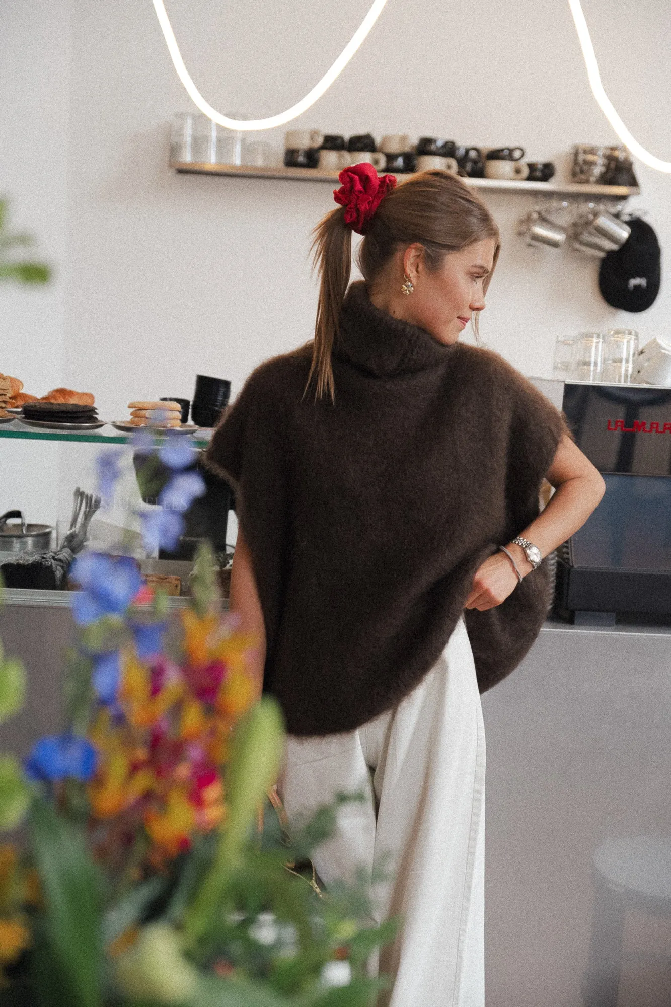 Brown Ruth Mohair Rollneck Sweater