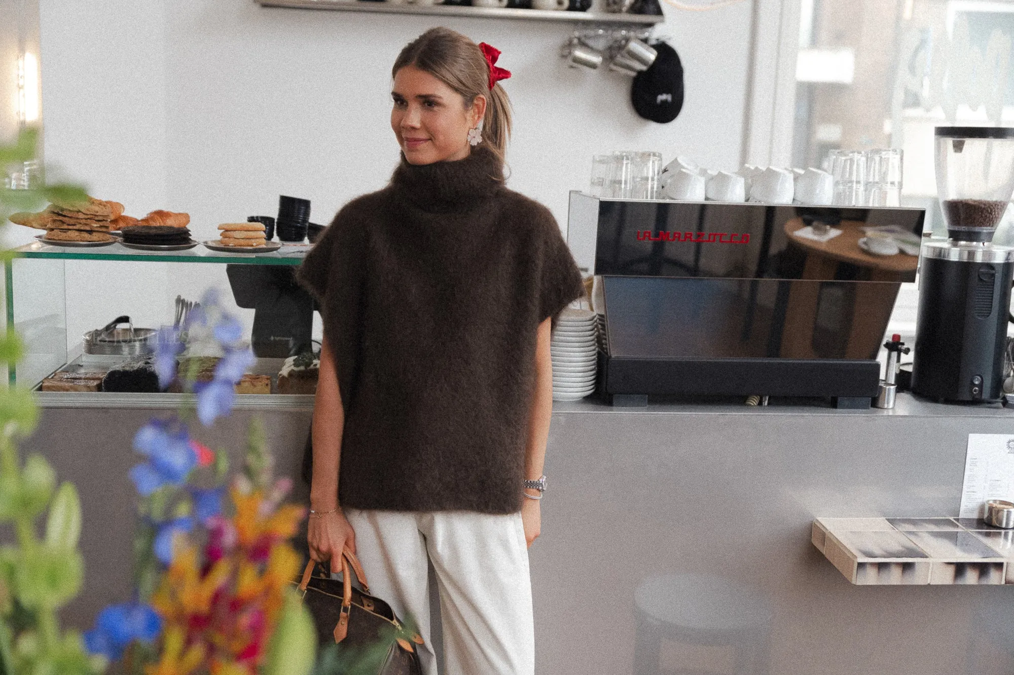Brown Ruth Mohair Rollneck Sweater