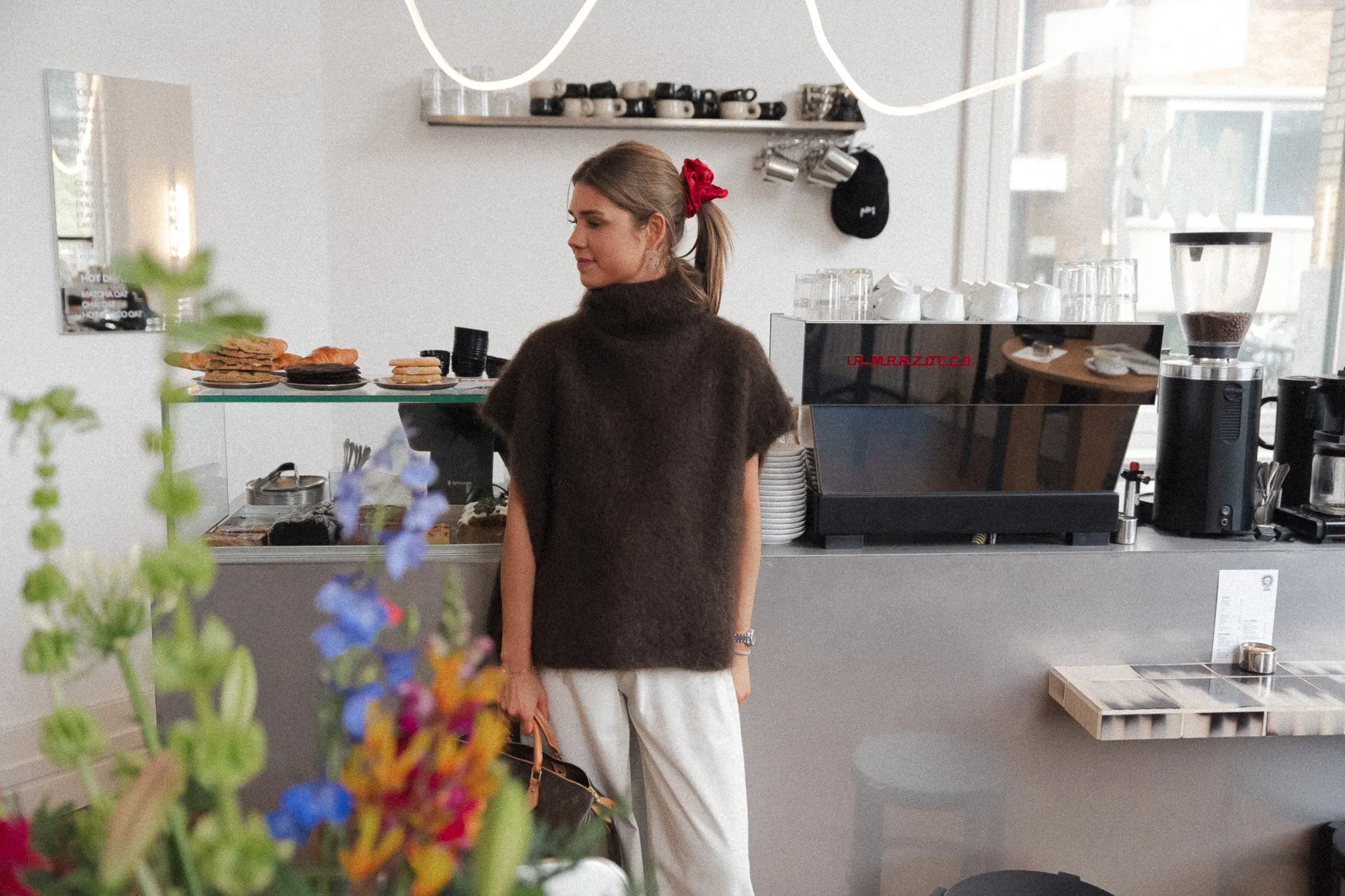 Brown Ruth Mohair Rollneck Sweater