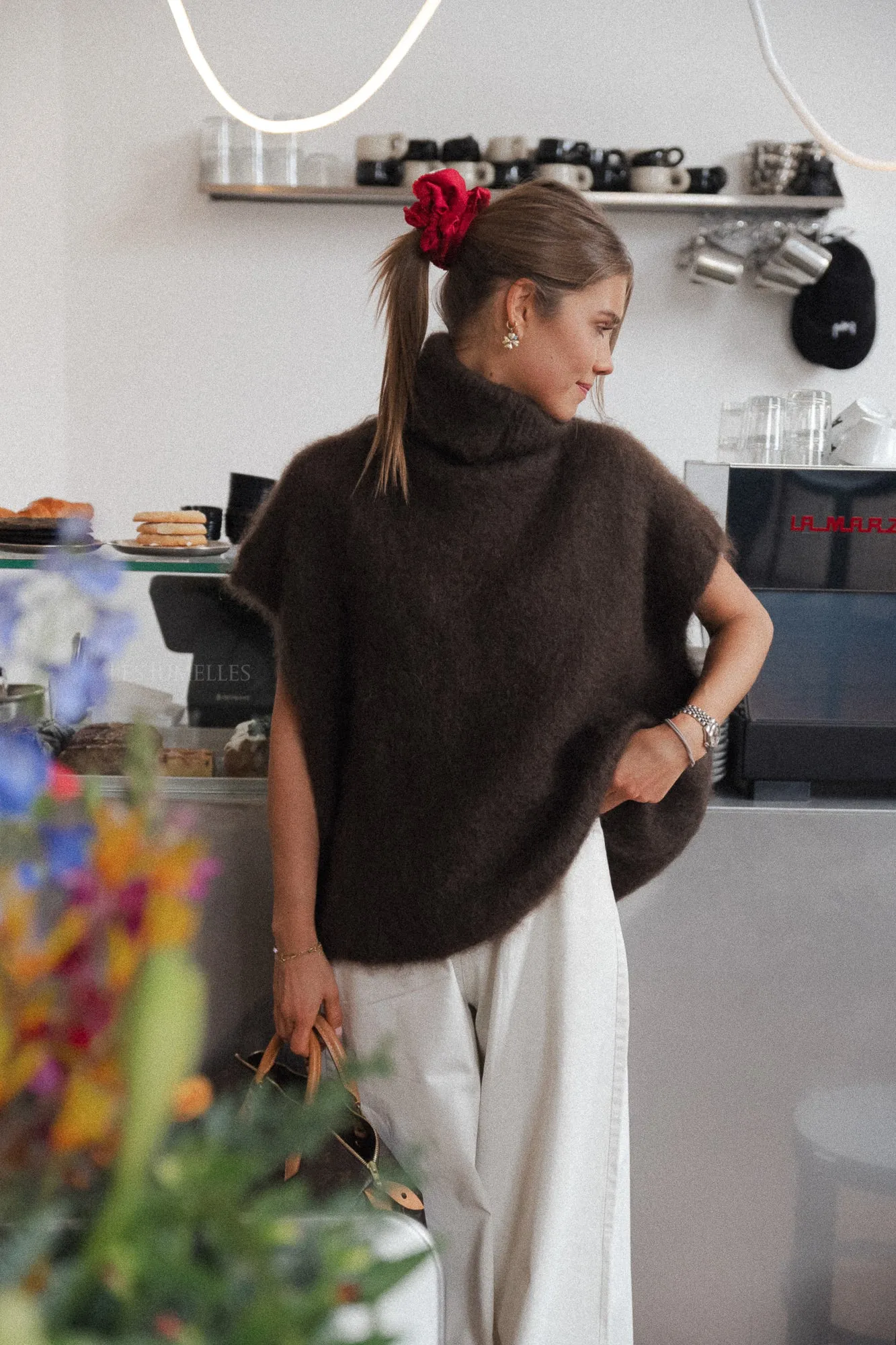Brown Ruth Mohair Rollneck Sweater