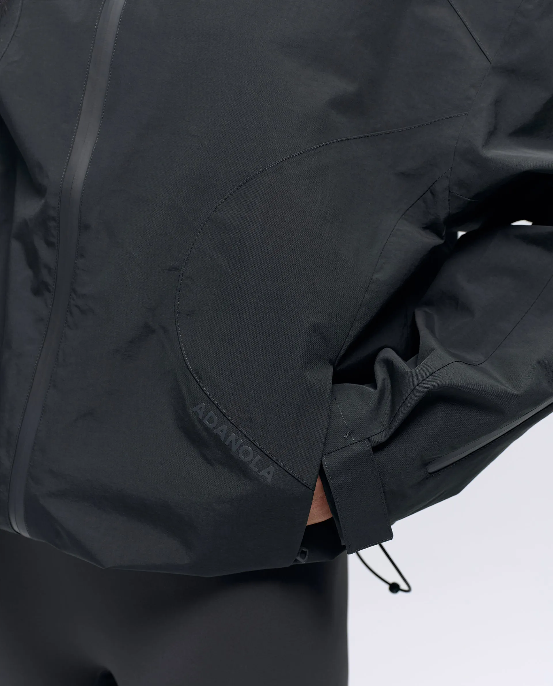 Seam Detail Rain Jacket - Graphite Grey