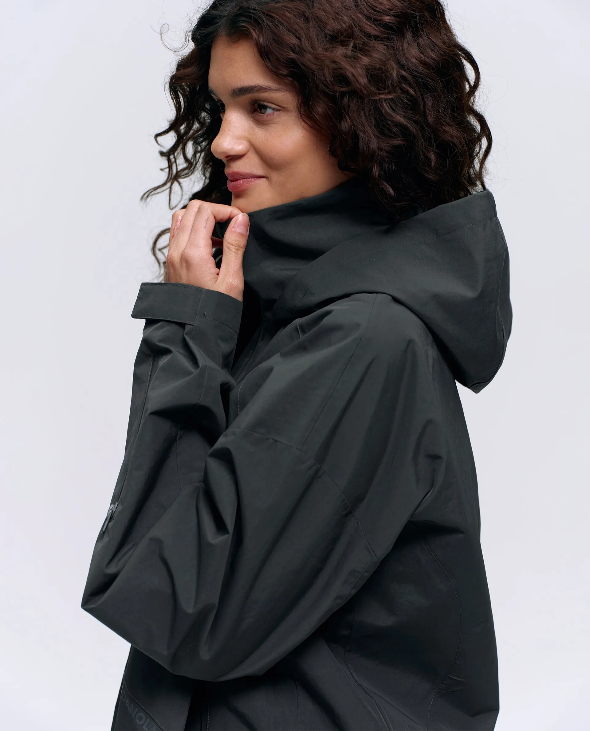 Seam Detail Rain Jacket - Graphite Grey