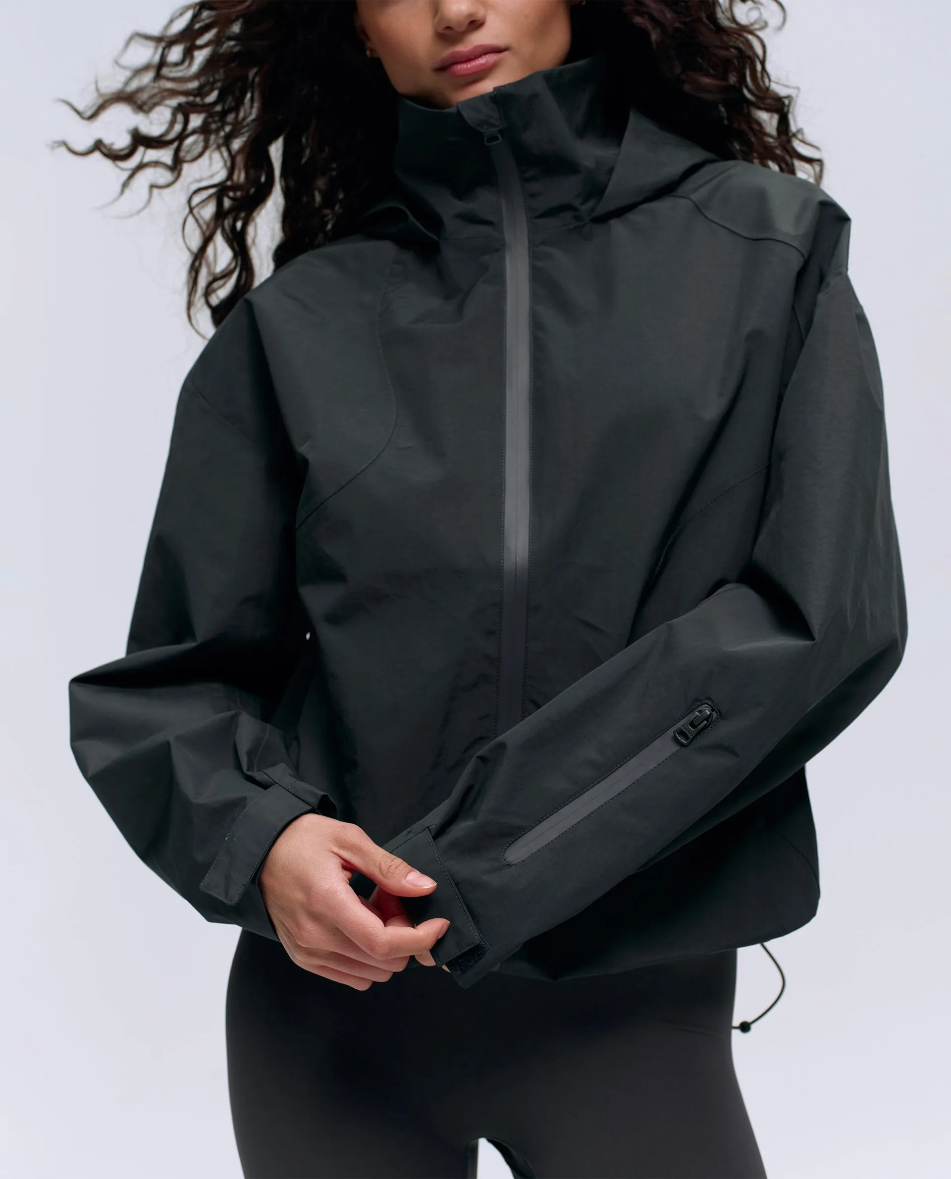 Seam Detail Rain Jacket - Graphite Grey