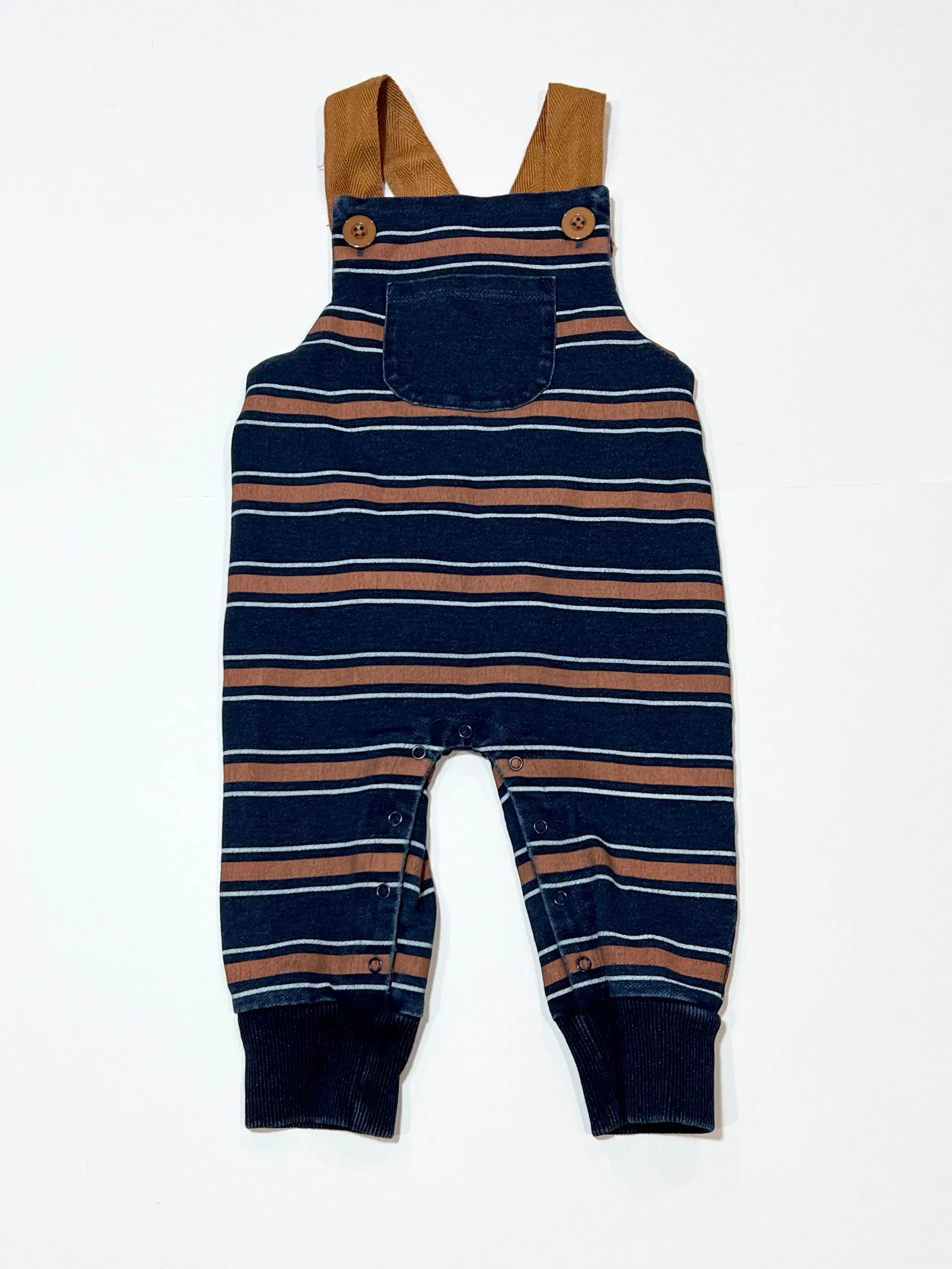 Stirped denim overalls - Size 1