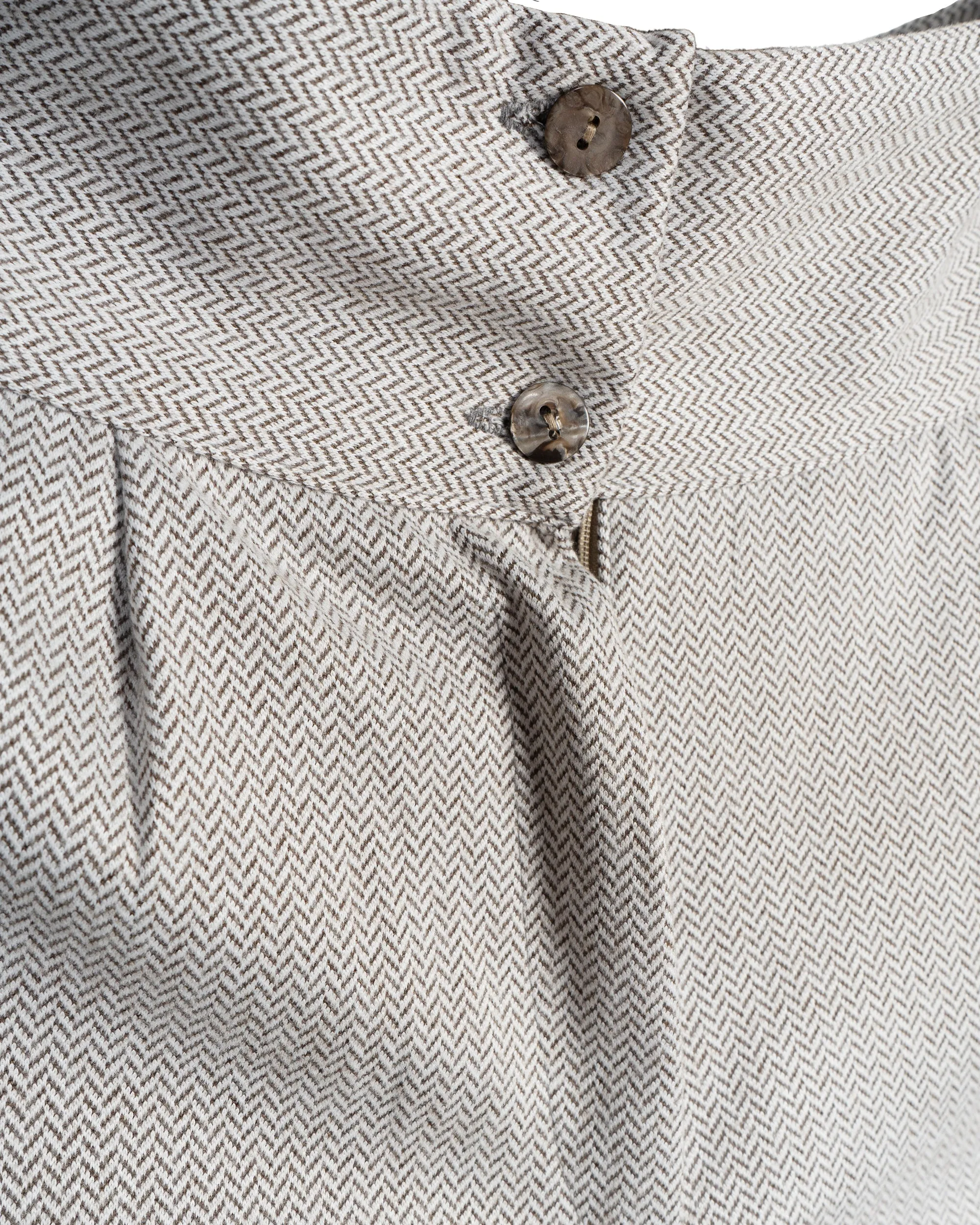 White High-Waist Wool Classic Trousers