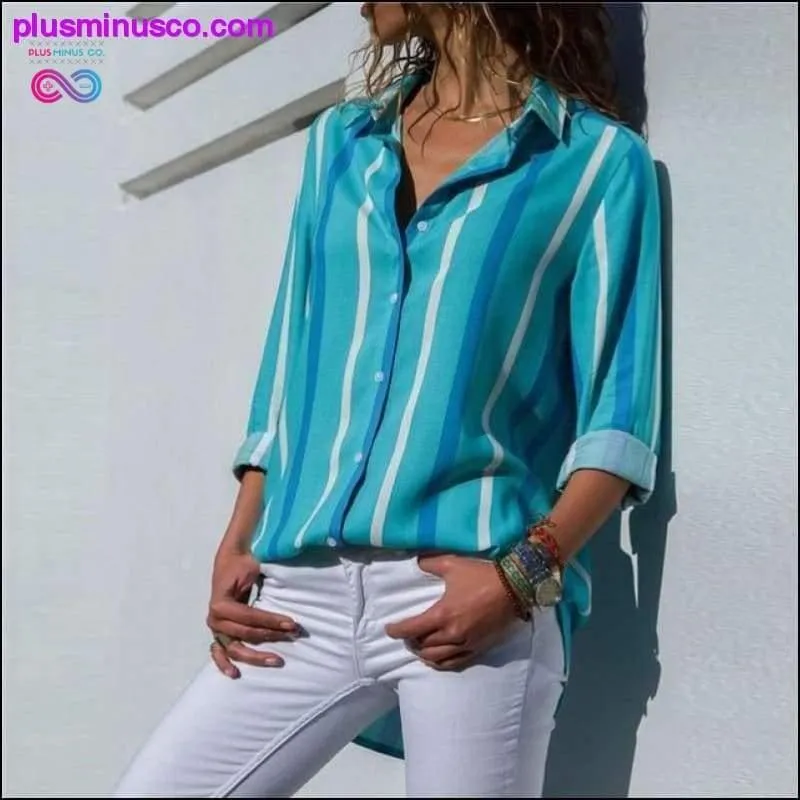 Women Blouses  Fashion Long Sleeve Turn Down Collar