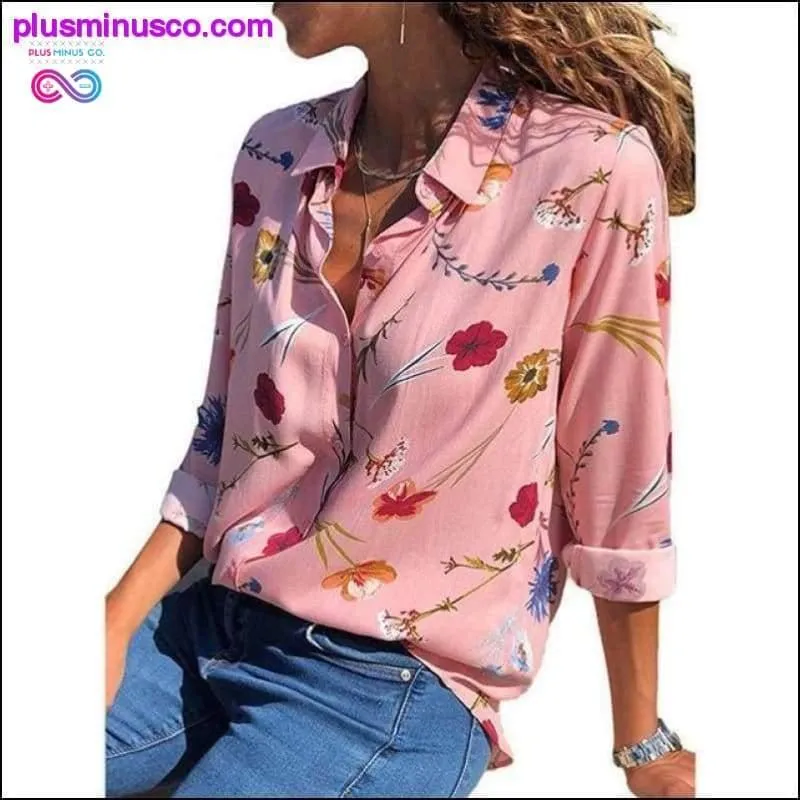 Women Blouses  Fashion Long Sleeve Turn Down Collar