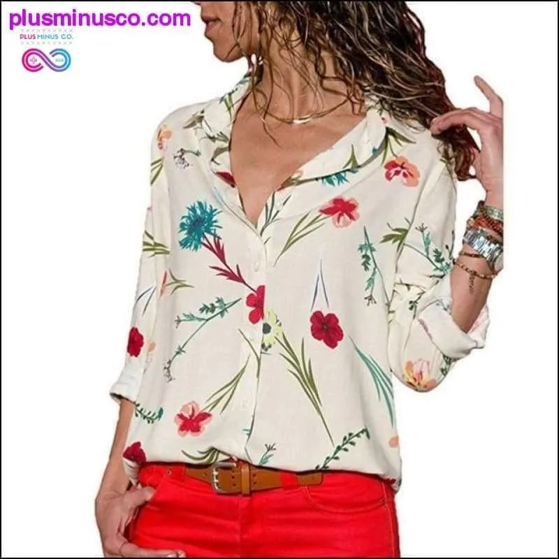 Women Blouses  Fashion Long Sleeve Turn Down Collar