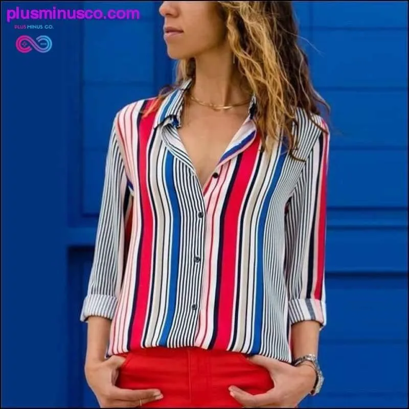Women Blouses  Fashion Long Sleeve Turn Down Collar