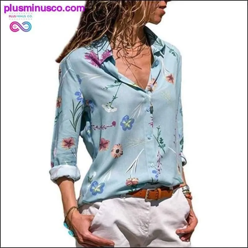 Women Blouses  Fashion Long Sleeve Turn Down Collar