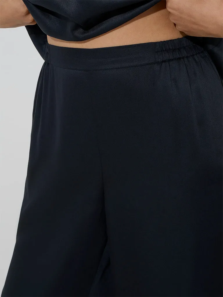 Wunderlove Black Flared Lounge Pants