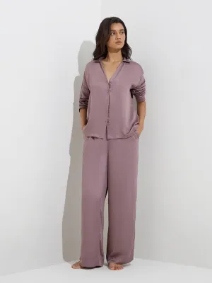 Wunderlove Mauve Flared Lounge Pants