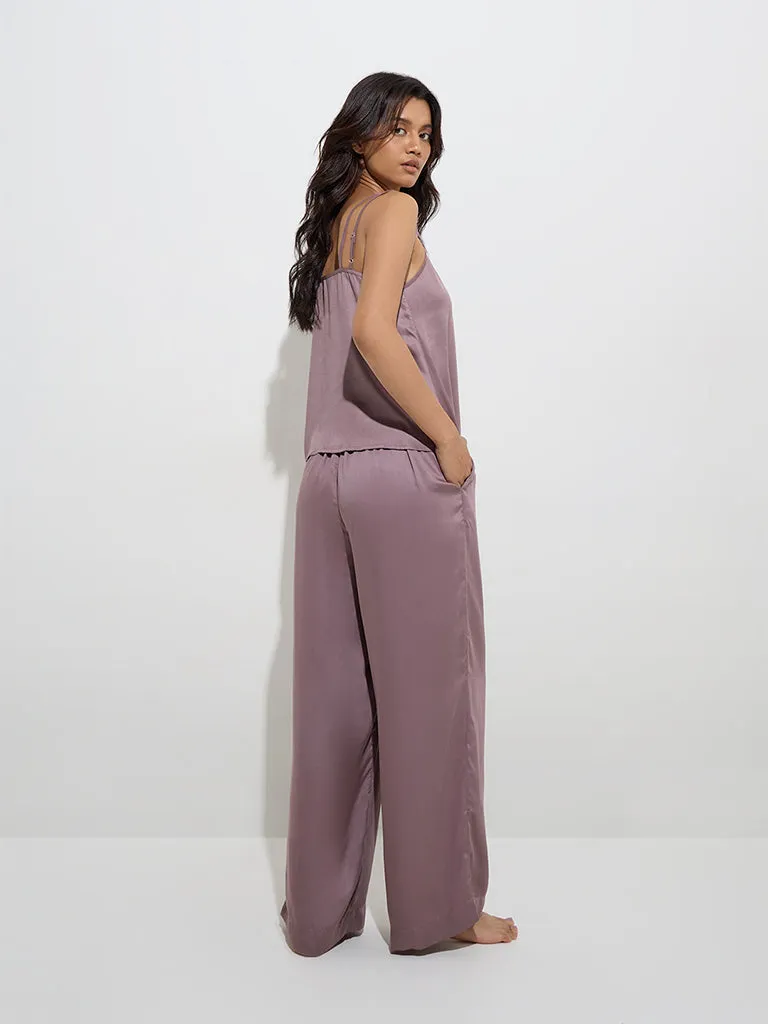 Wunderlove Mauve Flared Lounge Pants