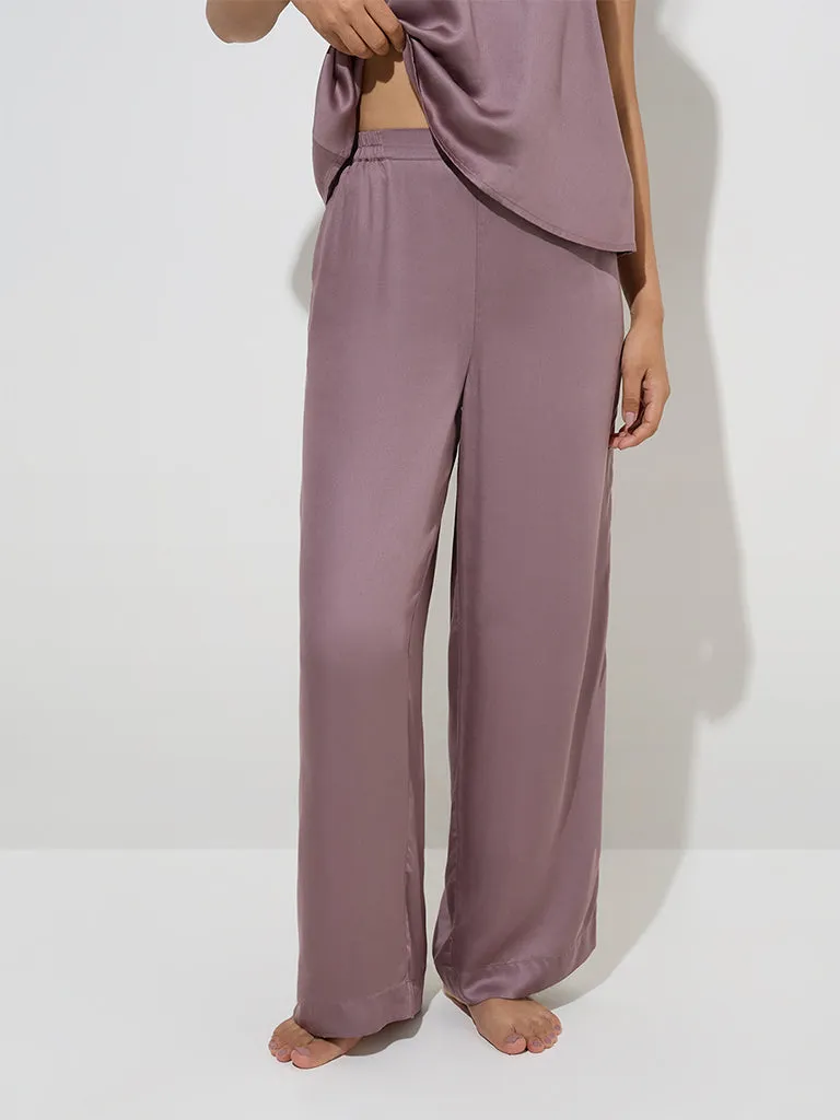 Wunderlove Mauve Flared Lounge Pants